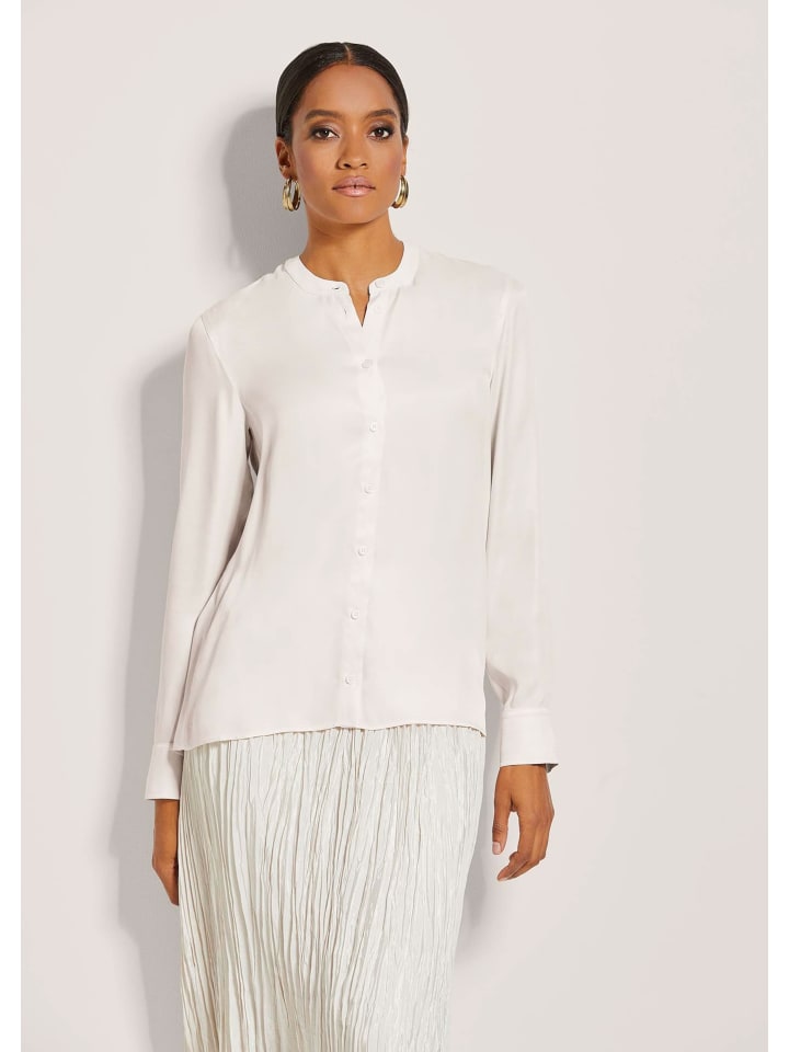 

MADELEINE Блузка с круглым вырезом, жемчужно-белого/золотого цвета