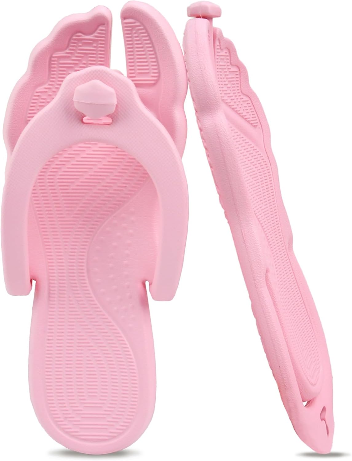 

Женские и мужские шлепанцы ZOORON, душевые тапочки, складные пляжные сандалии, дорожные тапочки для женщин, легкие, нескользящие, быстросохнущие, розовый