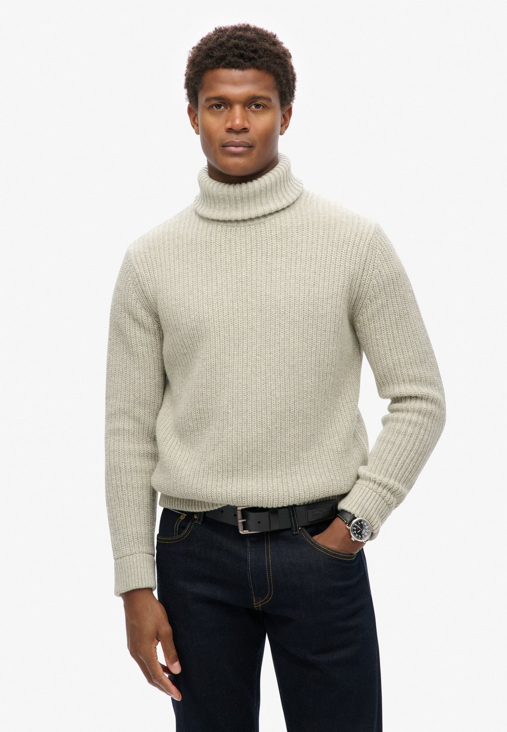 

Джемпер ROLL NECK Superdry, светло-серый
