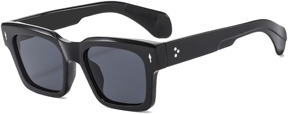 

Мужские солнцезащитные очки оливково-зеленого цвета в стиле ретро с заклепками, женские солнцезащитные очки в стиле панк, модные солнцезащитные очки UV400, SUN236 Generic, Black Gray