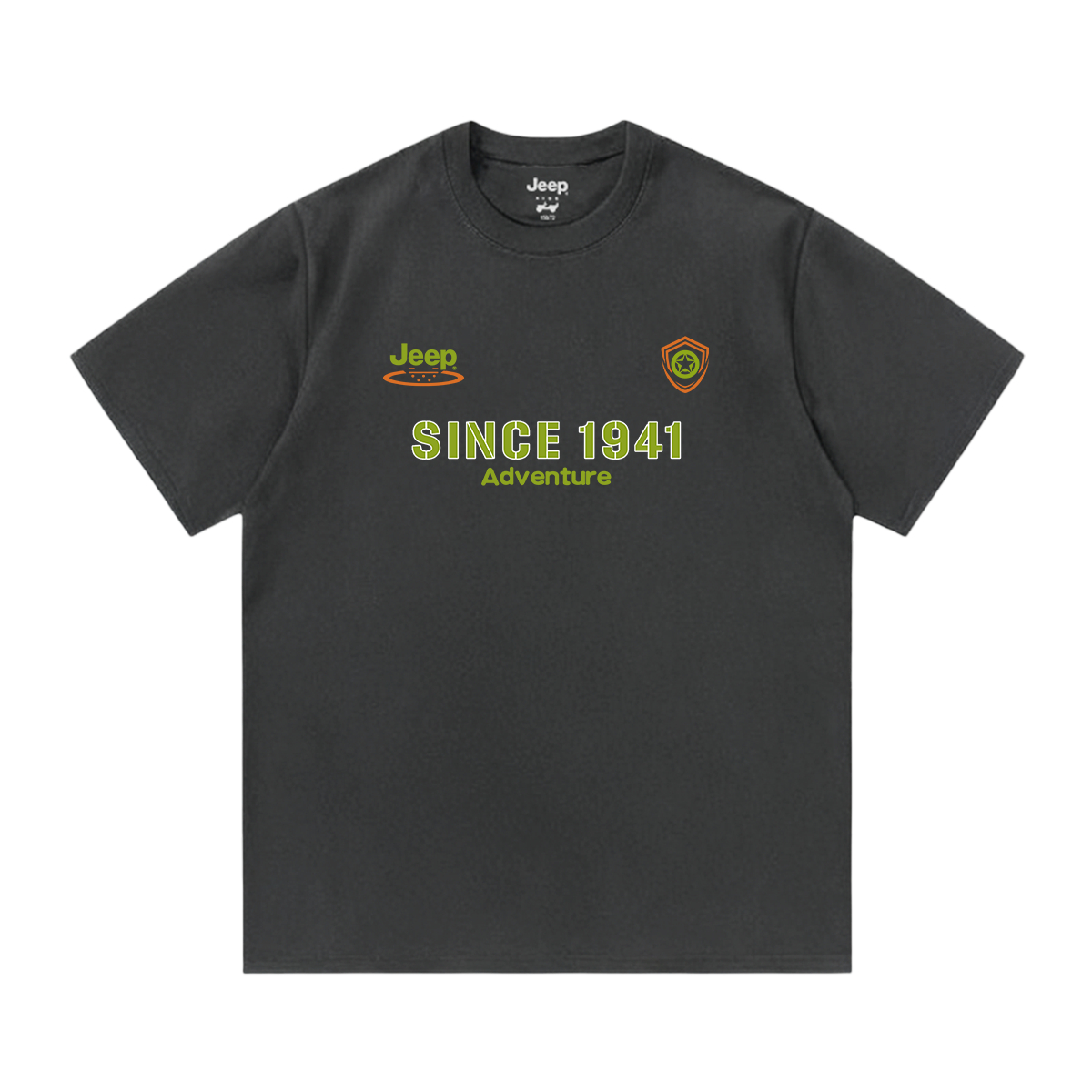 

Футболка с круглым вырезом для школьников Jeep, темно-серый