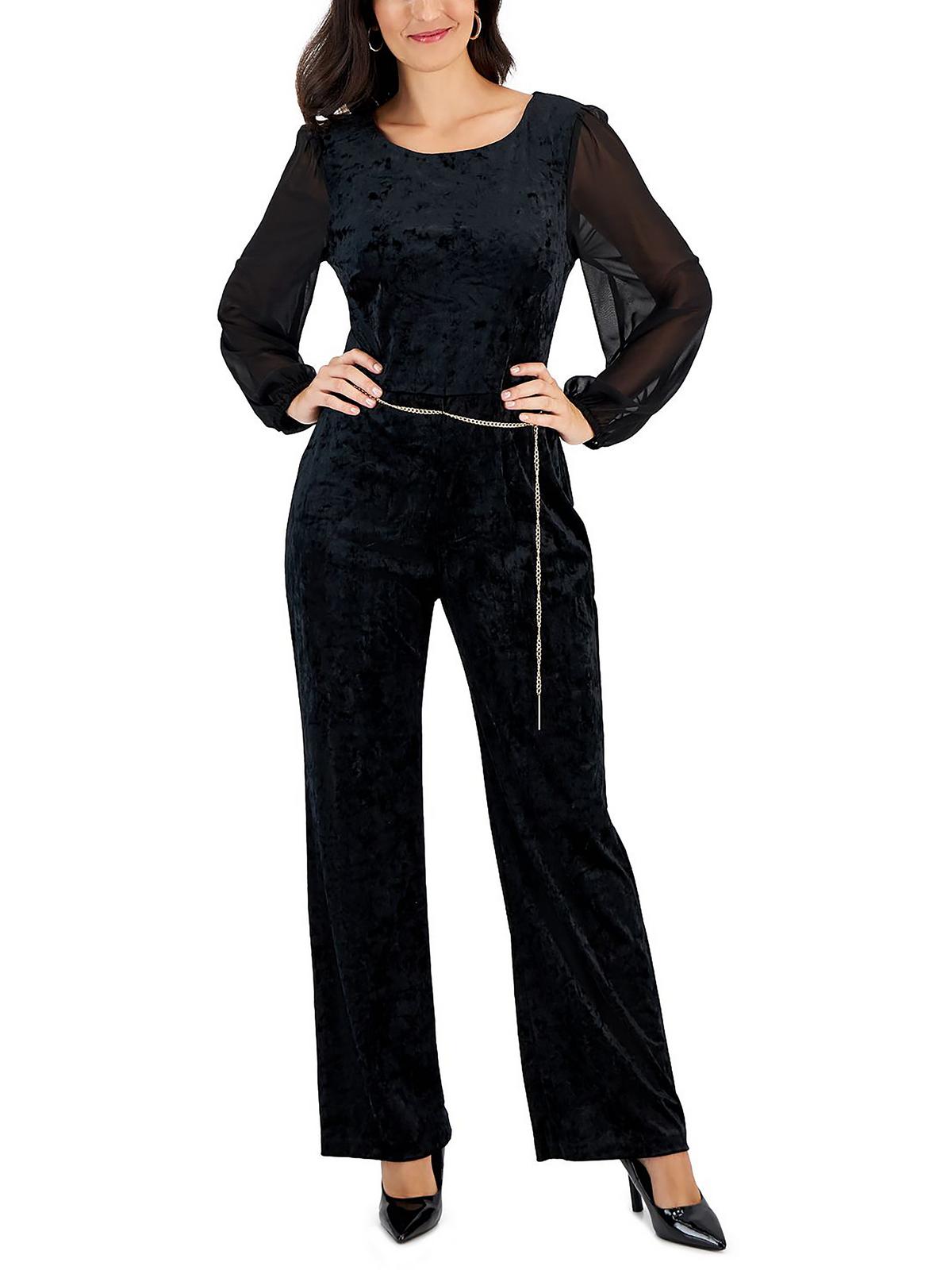 

Женский комбинезон с защипами и цепочкой Connected Apparel, черный