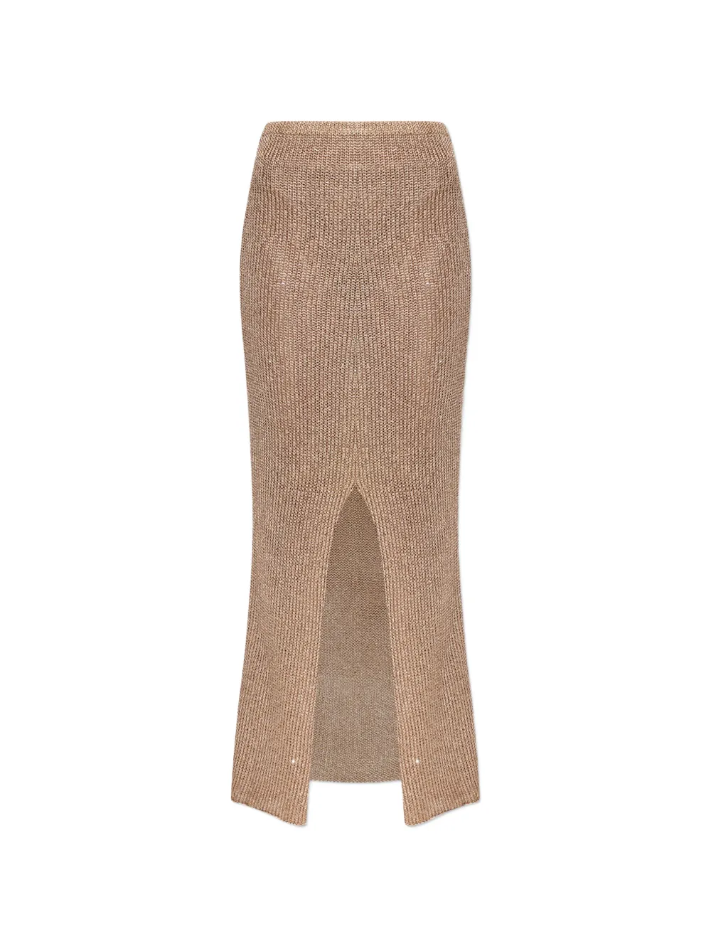 

Вязаная юбка с разрезом Paramidonna, бежевый