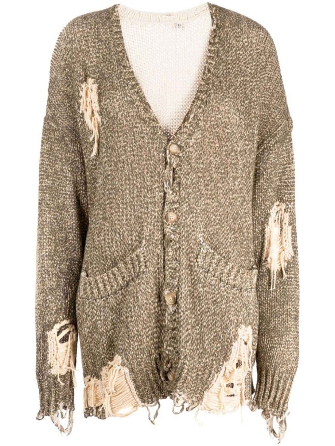 

R13 кардиган Jumbo с принтом, коричневый