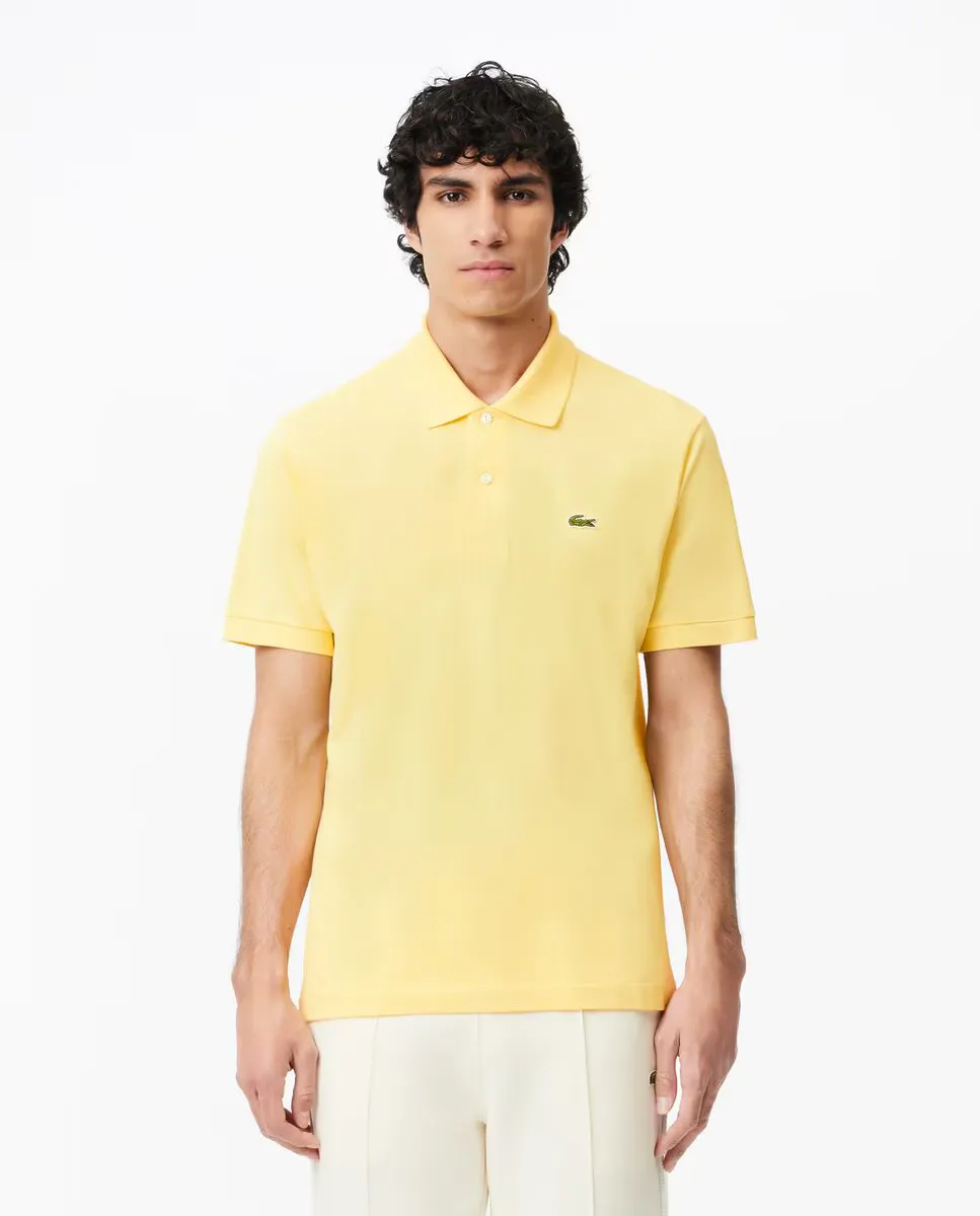 

Классическая мужская поло из оригинального пике с коротким рукавом Lacoste, желтый