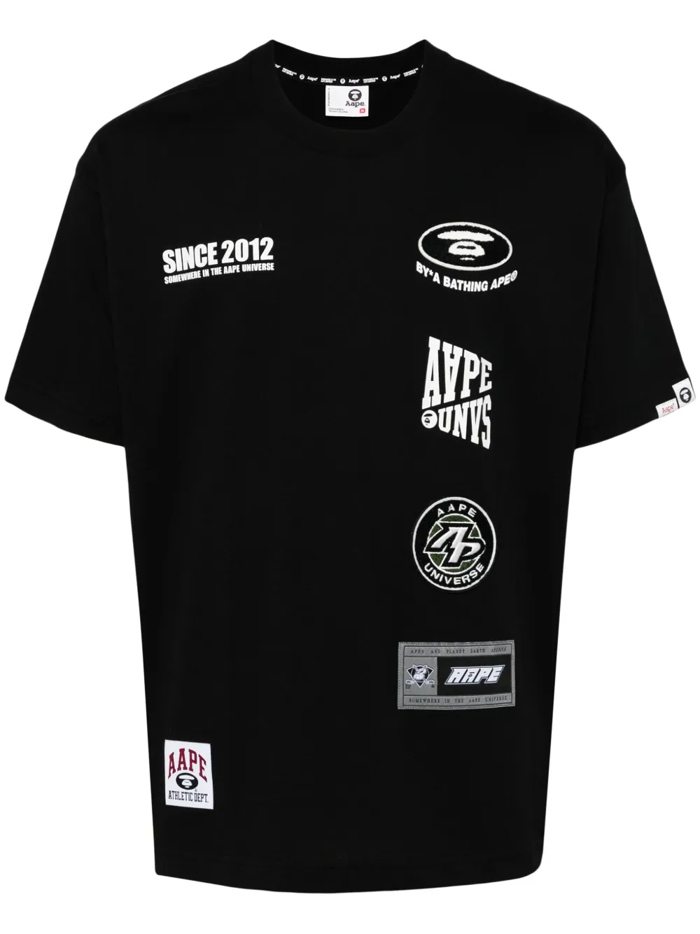 

Футболка с логотипом AAPE BY *A BATHING APE, черный