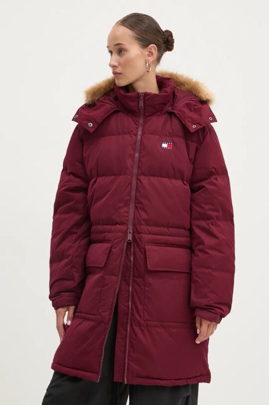 

Пуховик Tommy Jeans, бордовый