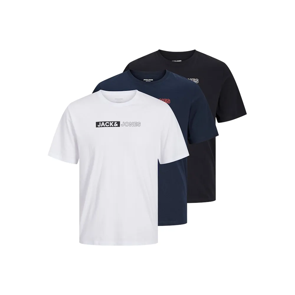 

Футболка с коротким рукавом Jack & Jones Ecorp Logo Play Plus, 3 шт, мультиколор