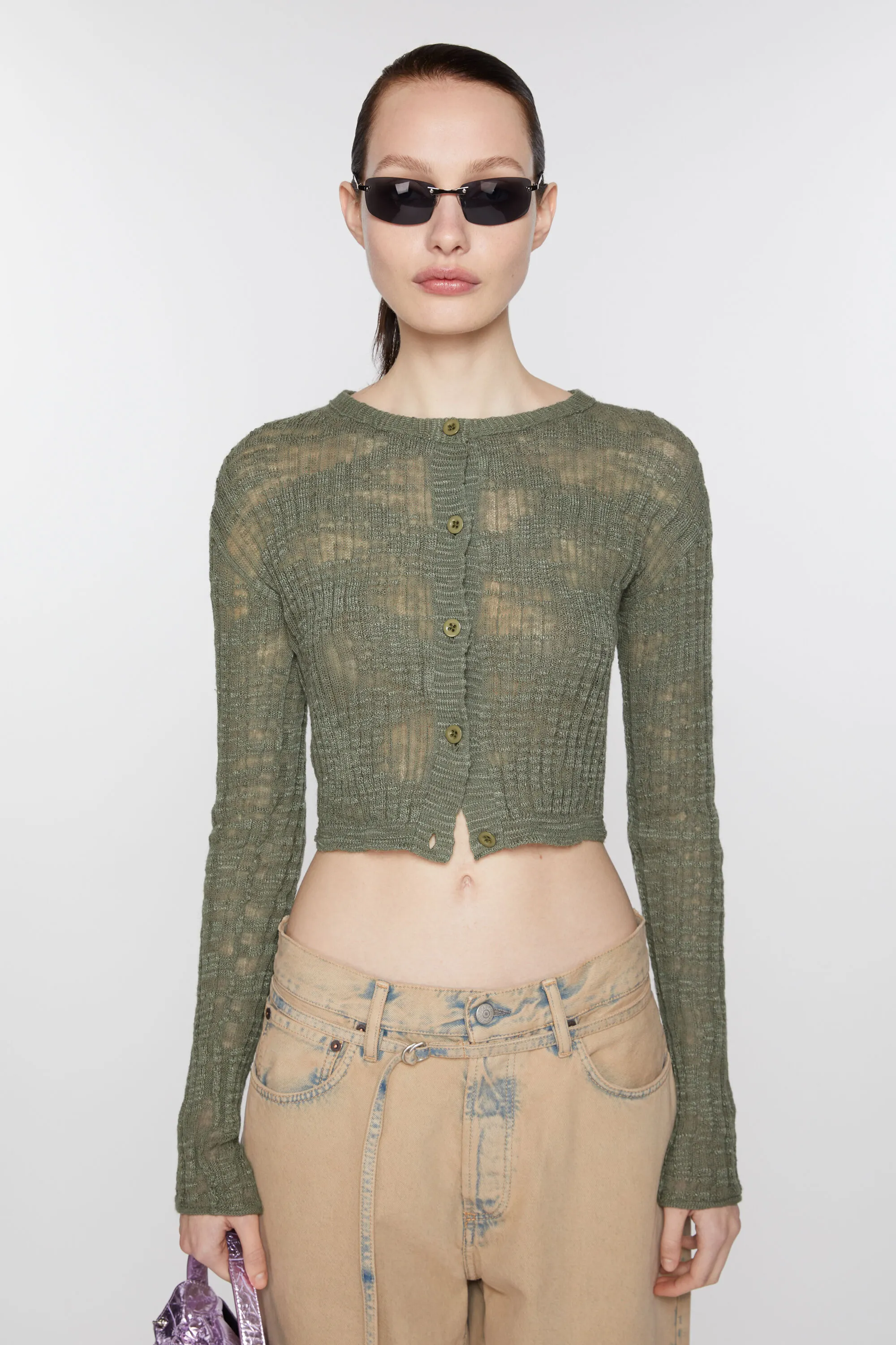 

Кардиган в рубчик Acne Studios, Seagrass Green