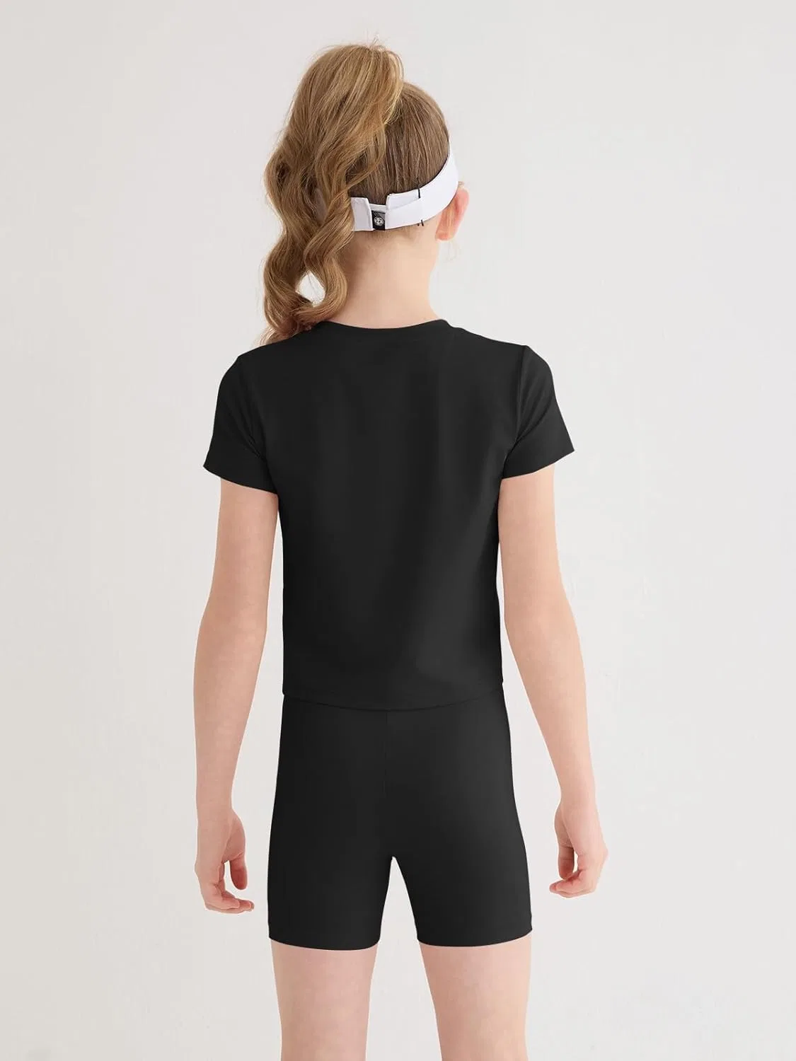 Детский спортивный комплект из футболки и шорт Haloumoning, Black — фото 4