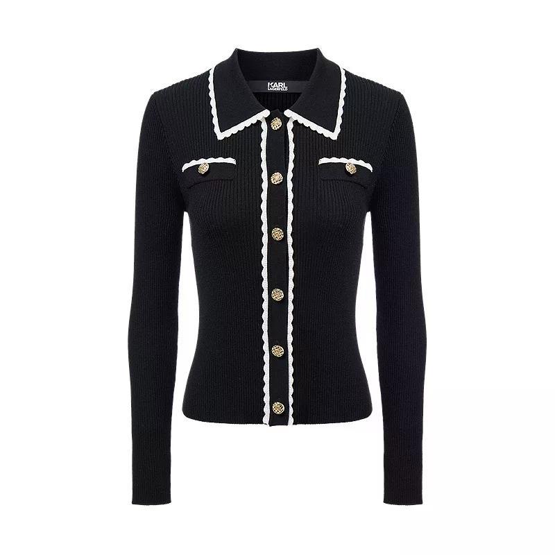 

Футболка-поло Karl Lagerfeld женская KARL LAGERFELD / Karl Lagerfeld Jeans, черный