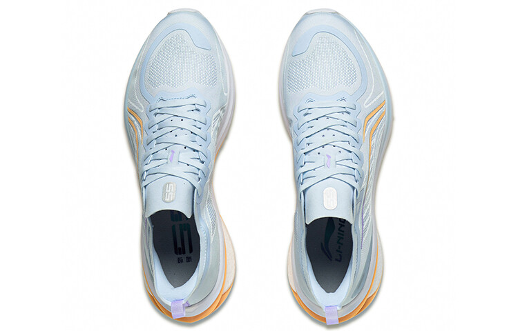 Кроссовки мужские WuShi 5S 3.0 с низким верхом, синие/оранжевые Lining — фото 3