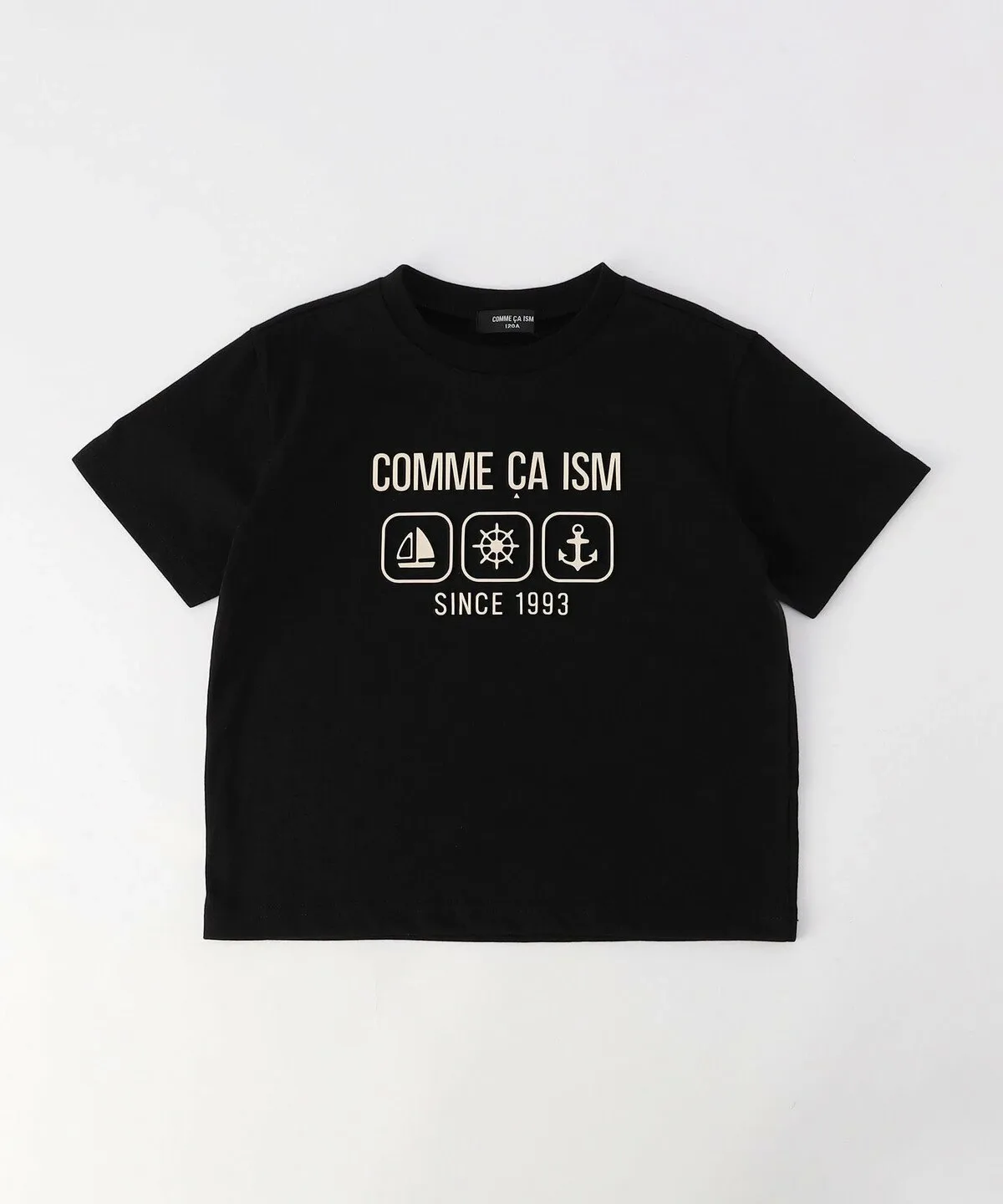 Футболка с рельефным принтом Comme Ca Ism, black