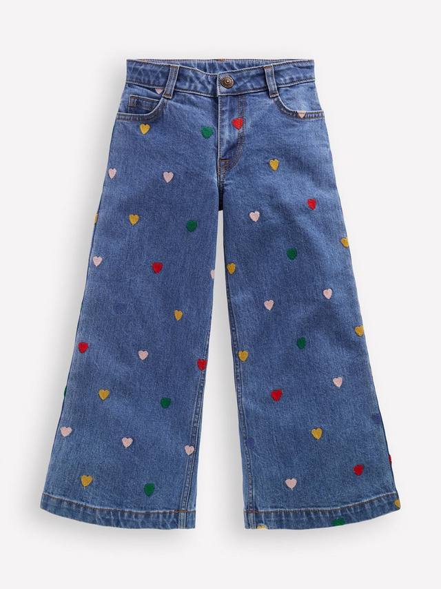 

Детские джинсы с широкими штанинами Mini Boden, Denim Hearts