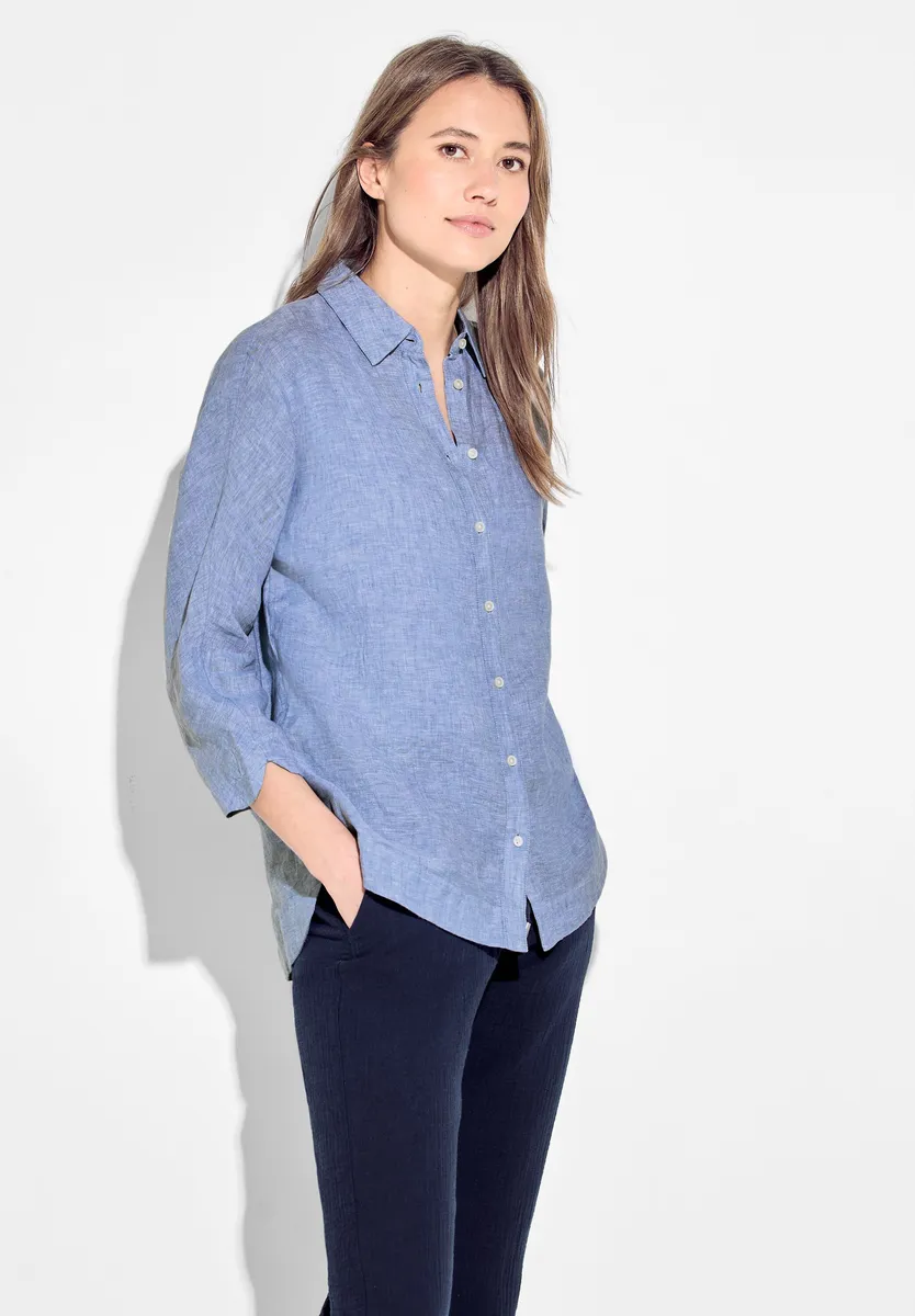 

Cecil Классическая блузка из льна, цвет Linen Chambray Blue