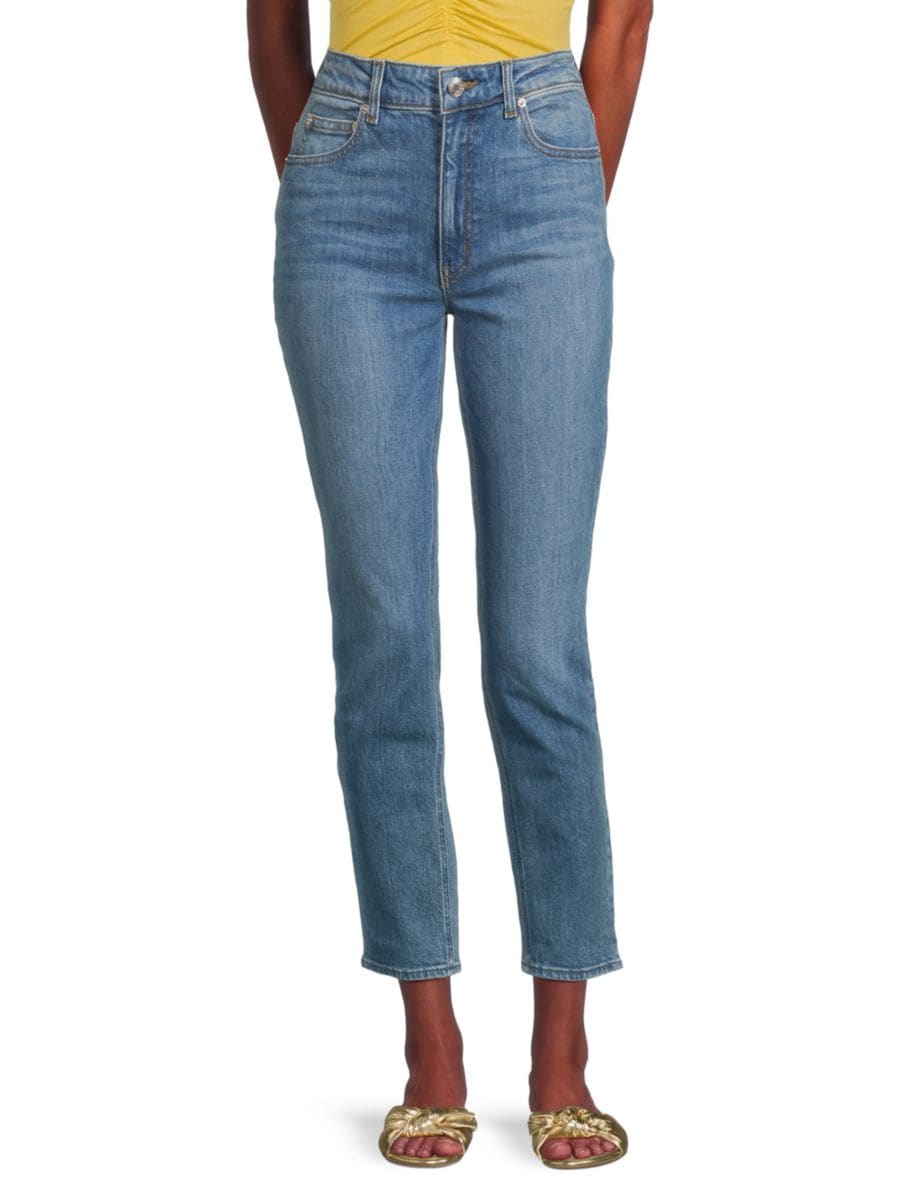 

Укороченные джинсы Eden High Rise Slim Fit Derek Lam 10 Crosby, цвет Medium Dark