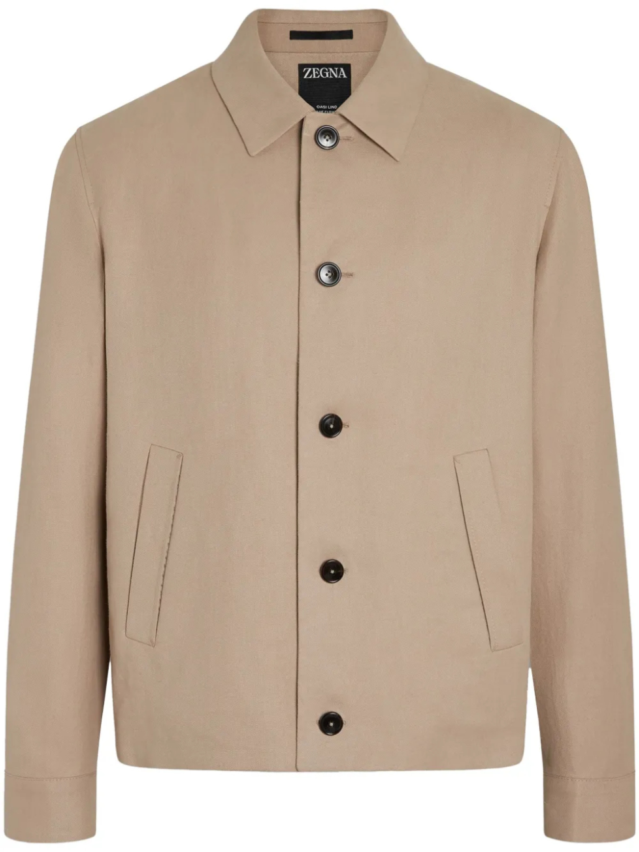 

Льняная куртка-рубашка Zegna, нейтральный