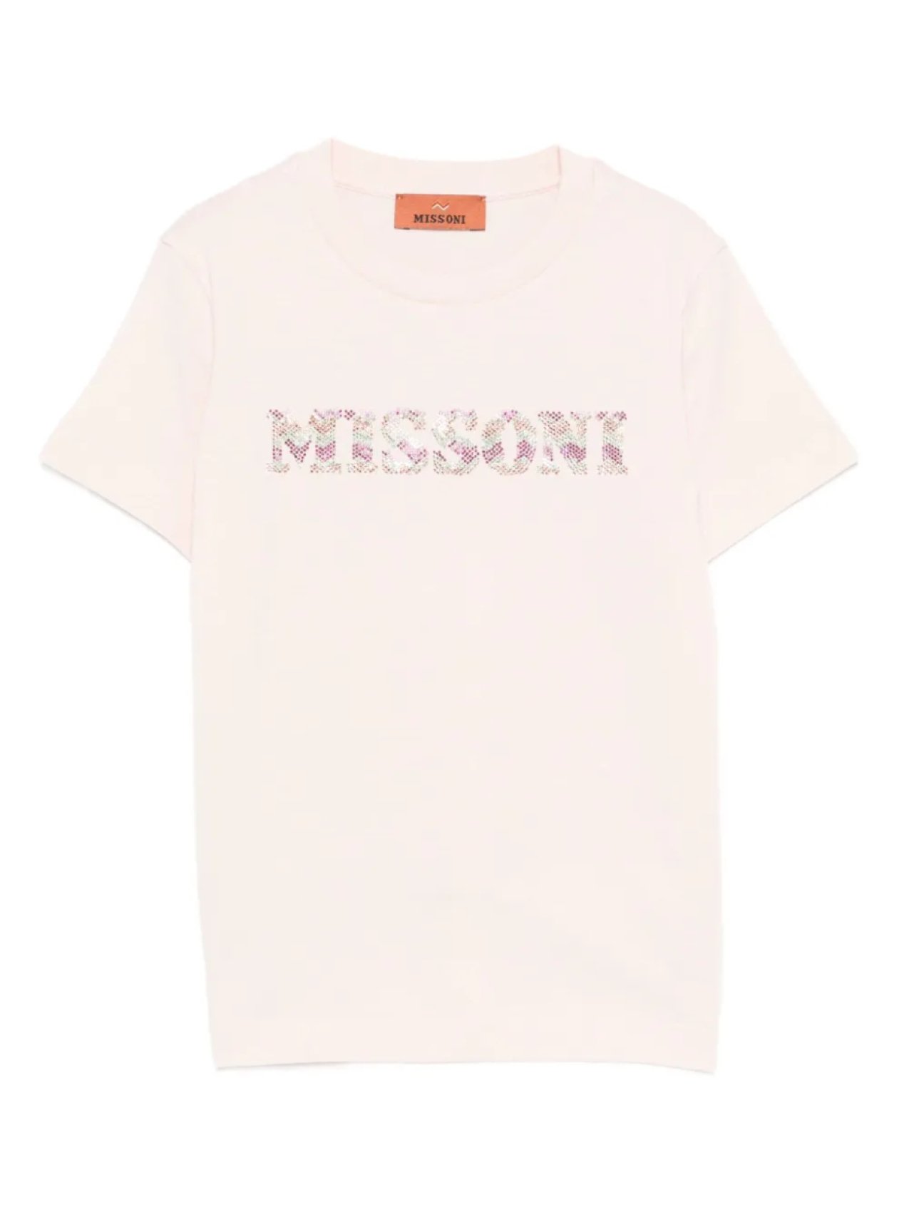 

Футболка с декорированным логотипом Missoni Kids, розовый