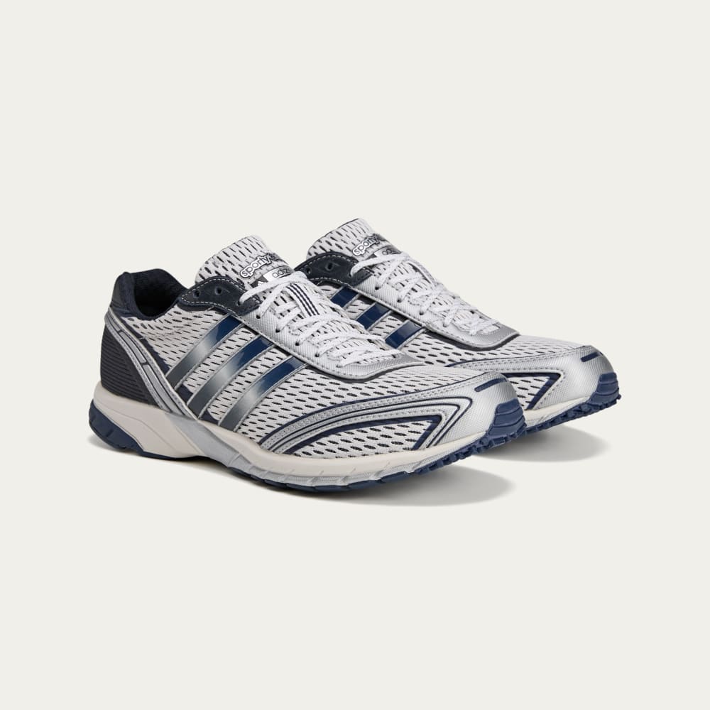 Кроссовки Adidas Sporty & Rich Adizero Adios shoes, цвет Cloud White/Collegiate Navy/Cloud White — фото 4