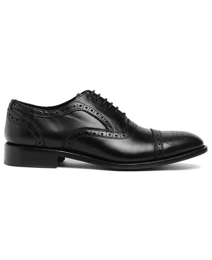 Мужские оксфорды Ford Quarter Brogue на кожаной подошве со шнуровкой Anthony Veer, черный — фото 2