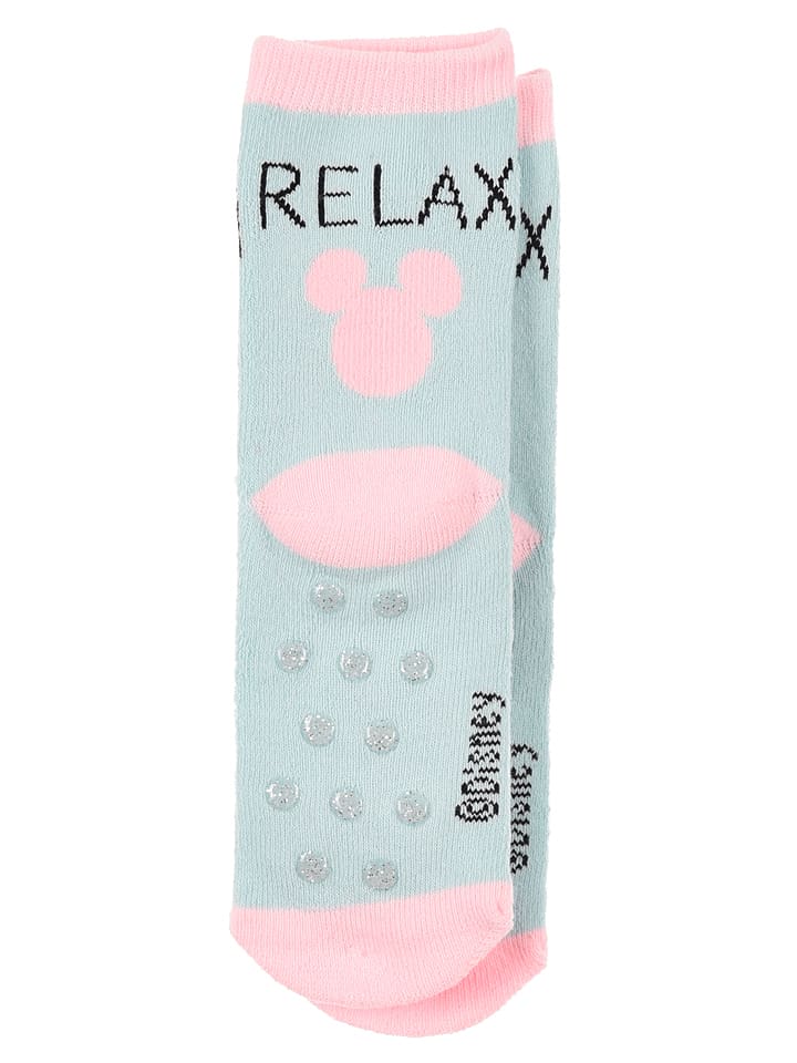 Disney Minnie Mouse Комплект из 2 пар: носки светло-голубого/розового цвета — фото 3