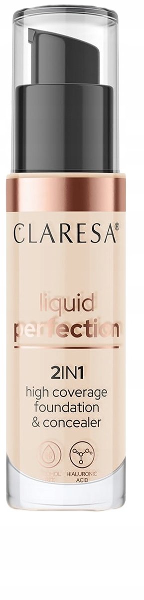 

Claresa Liquid Perfection Foundation Concealer 2in1 102 30 мл Puderek
