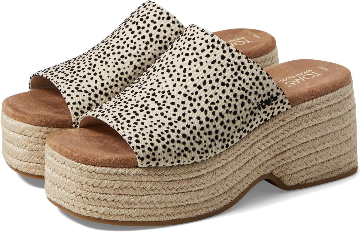 Туфли TOMS Laila Mule, цвет Flocked Mini Cheetah