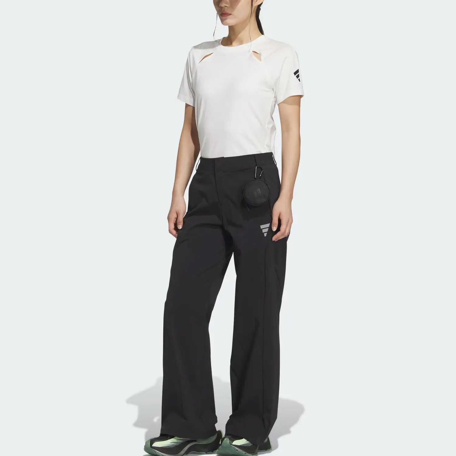 FOS SS25 повседневные брюки женские Adidas, черный — фото 3