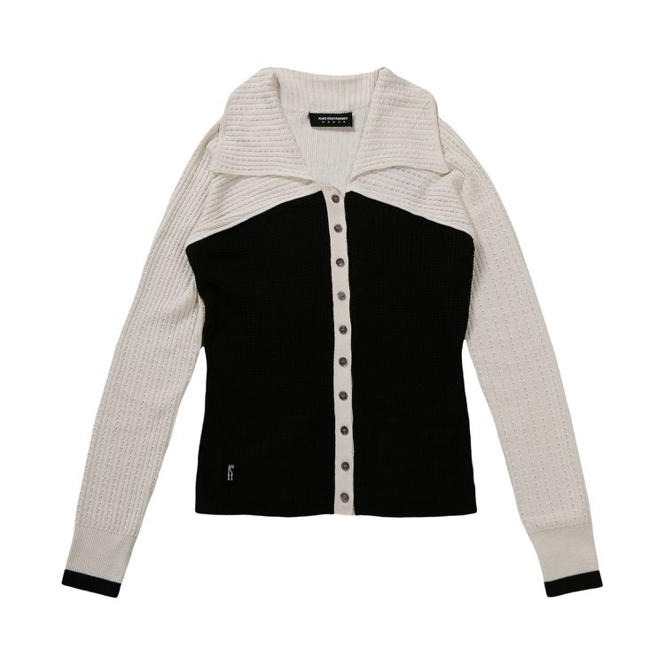 

Кардиган Kiko Kostadinov Rover Knit Cardigan 'Phantom Black/Bone White', черный