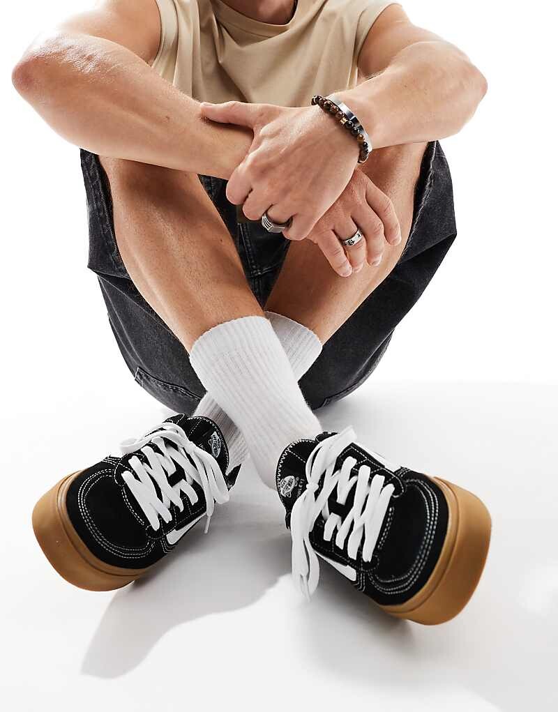 Кроссовки Vans – Rowley – чёрно-белые на резиновой подошве — фото 4