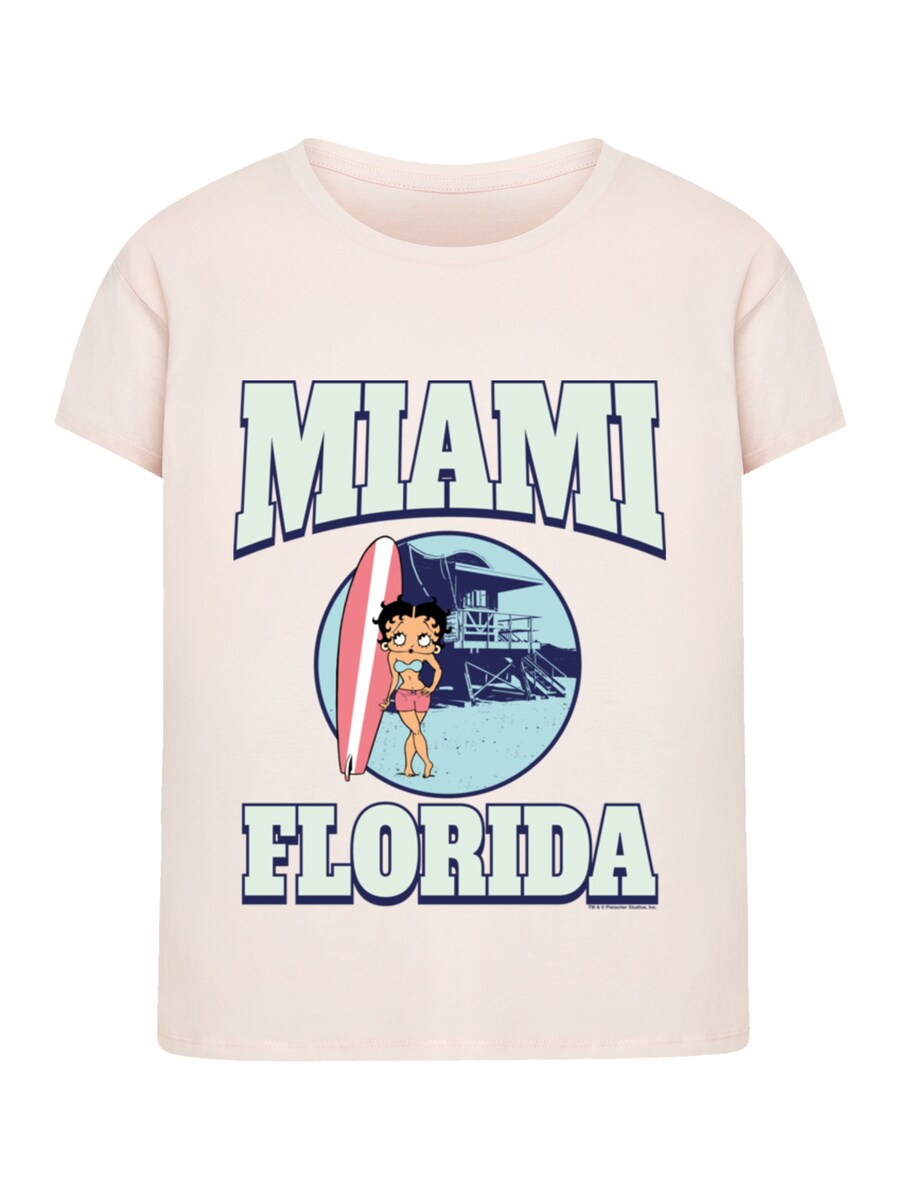 

Футболка F4NT4STIC Betty Boop Miami Florida Surf Scene, Pink/Pastel pink