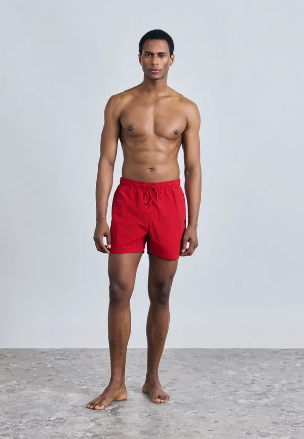 Плавки средней длины с вышивкой флага. Tommy Hilfiger, Medium Red — фото 2