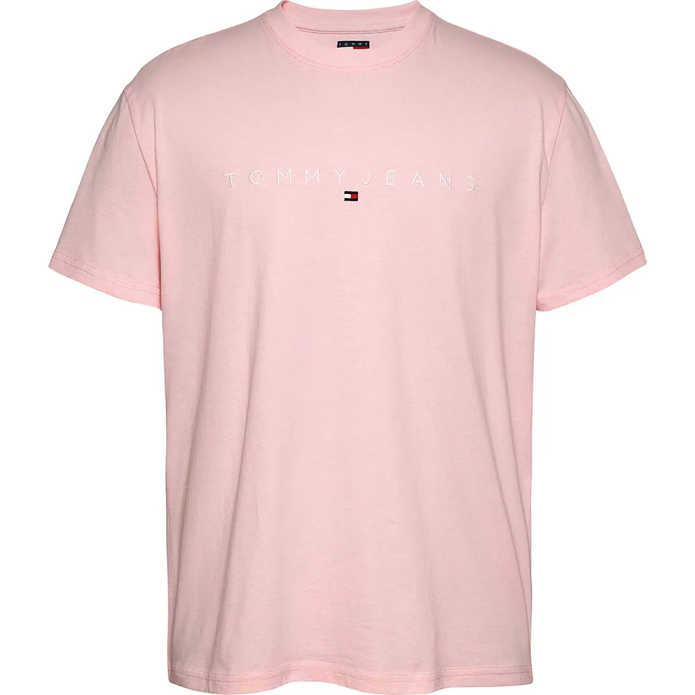 

Футболка с коротким рукавом Tommy Jeans Reg Linear Logo, розовый