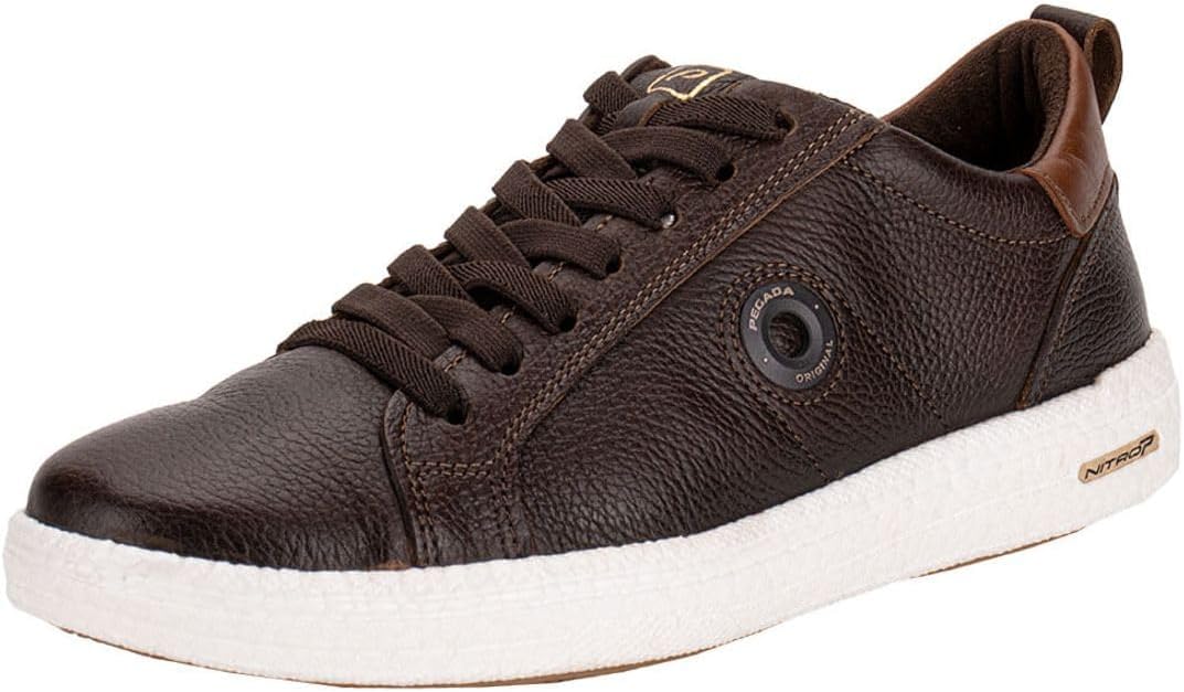 

Мужские повседневные кожаные кроссовки PEGADA, модель 112004, с поролоном с эффектом памяти, современный стиль без шнурков, технология Nitro P, спортивная модная обувь, Napa Dubai Coffee