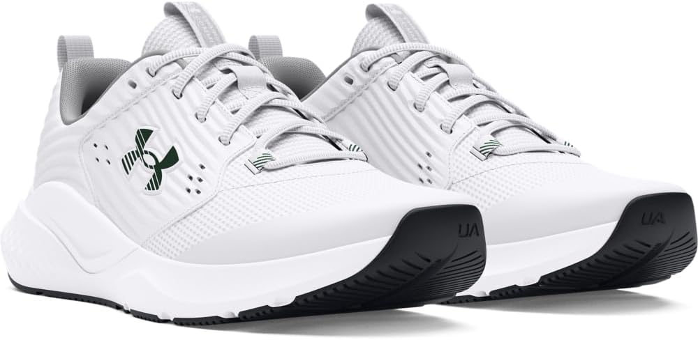 Кроссовки Under Armour Men's Charged Commit Trainer 4, (106) White/Mod Gray/Forest Green — фото 2