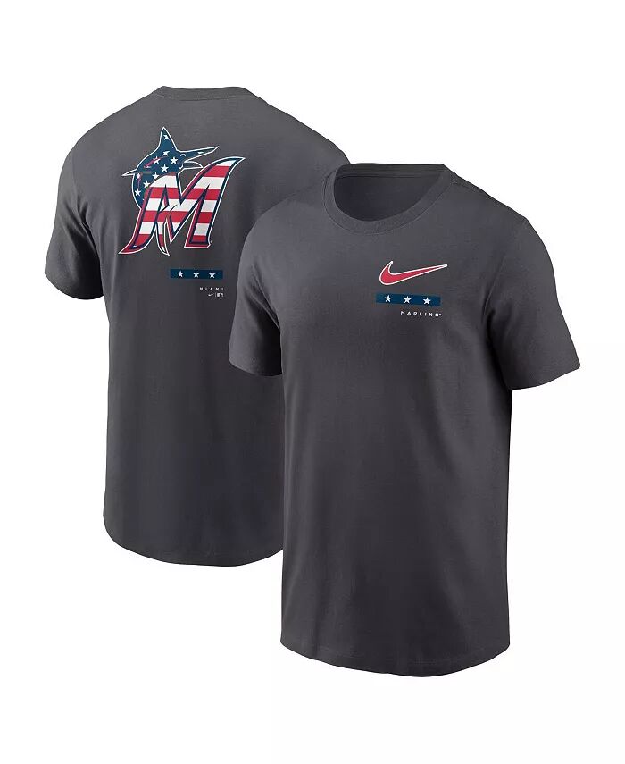 

Мужская футболка Miami Marlins Americana цвета антрацит Nike