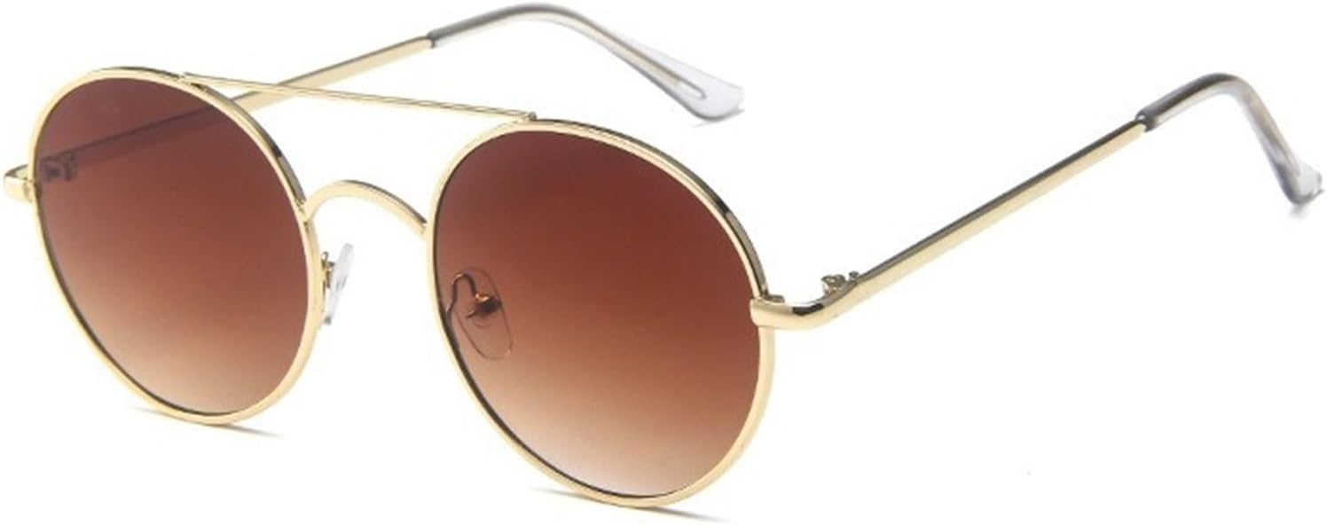 

Женские солнцезащитные очки в металлической круглой оправе, для активного отдыха на природе, для вождения, мужские солнцезащитные очки для поездок на работу Generic, Brown