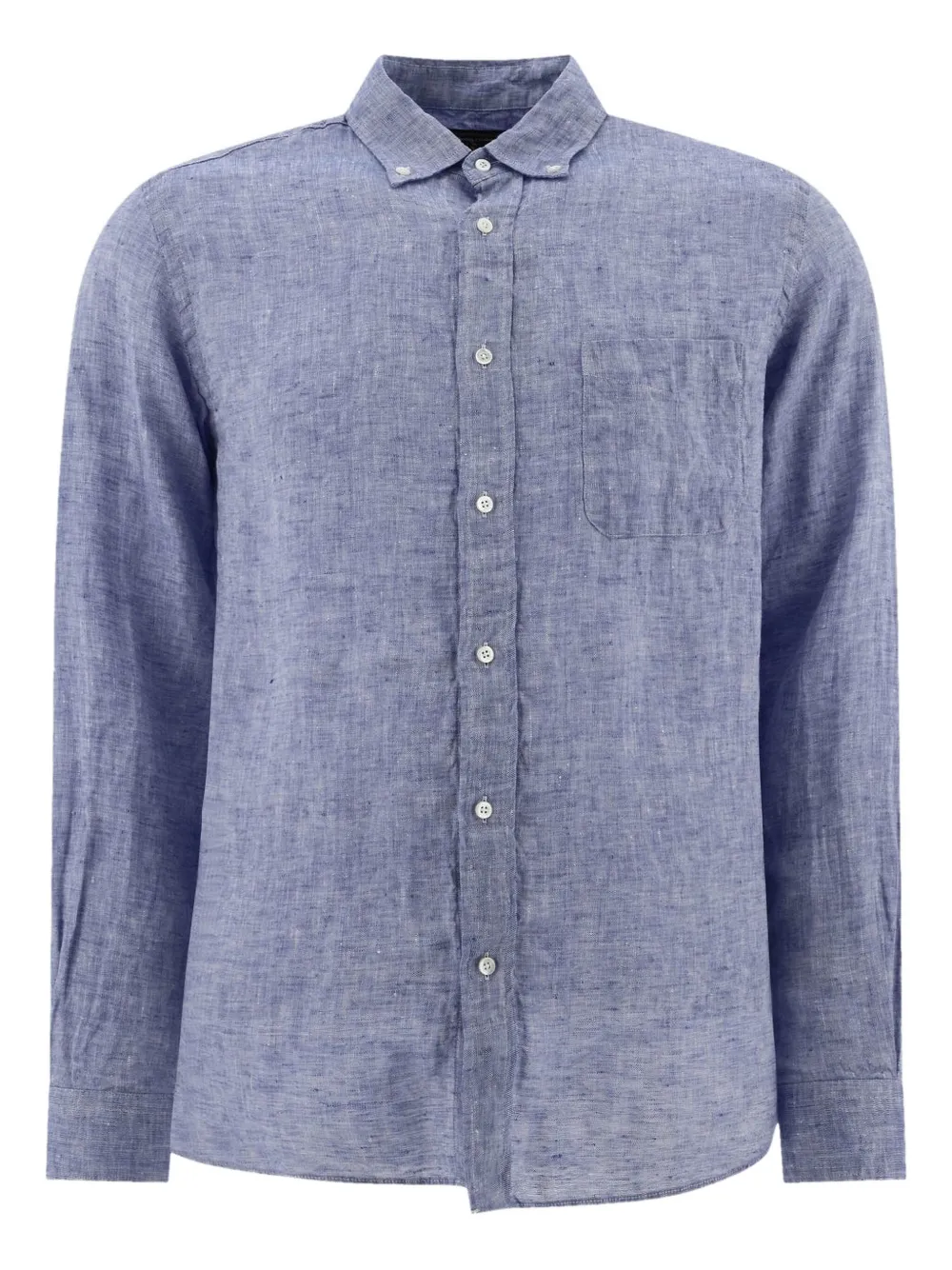 

Льняная рубашка на пуговицах BEAMS PLUS, синий