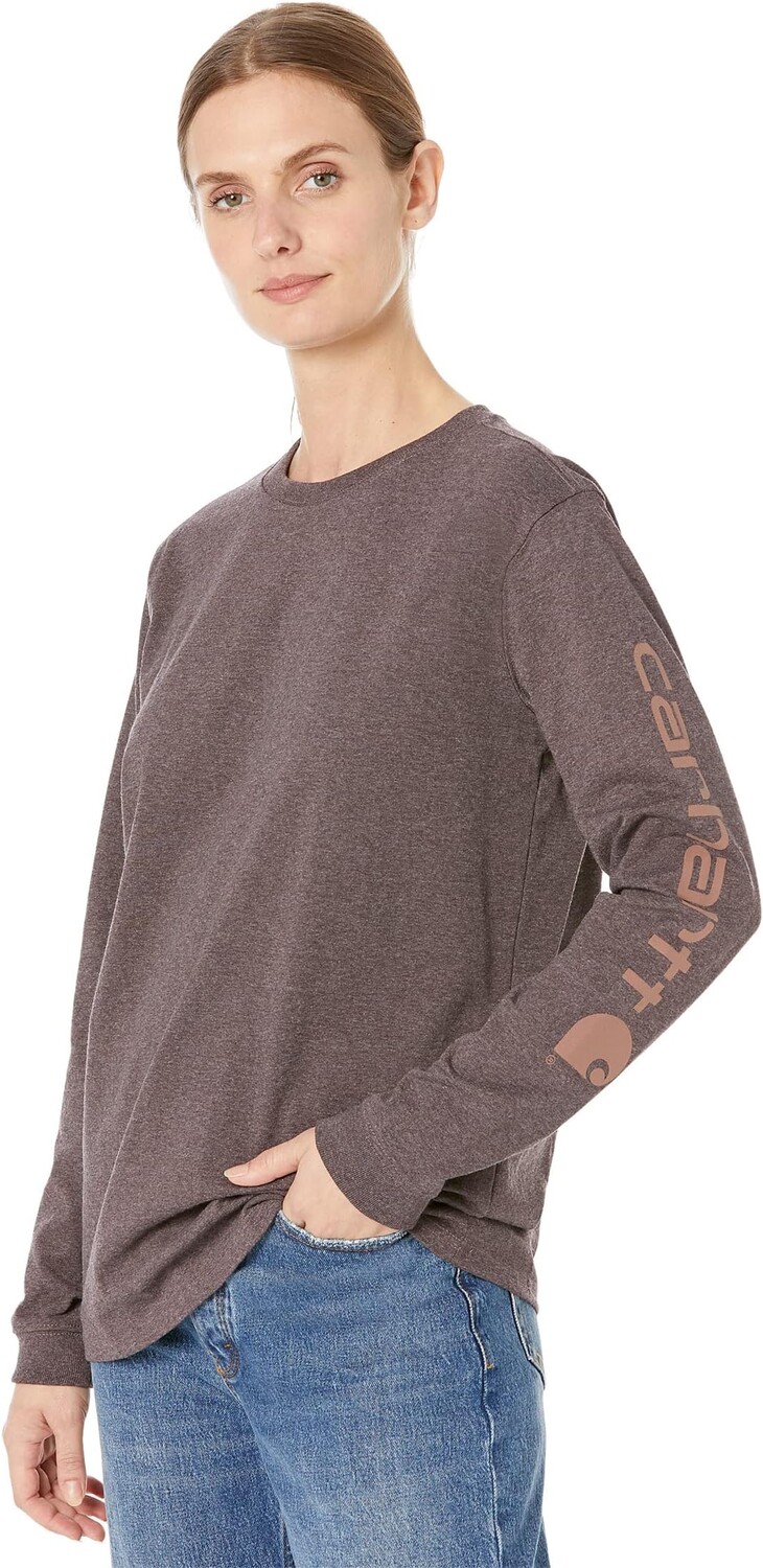 

Футболка Carhartt Loose Fit Long Sleeve Graphic T-Shirt, цвет Blackberry Heather, Черный, Футболка Carhartt Loose Fit Long Sleeve Graphic T-Shirt, цвет Blackberry Heather