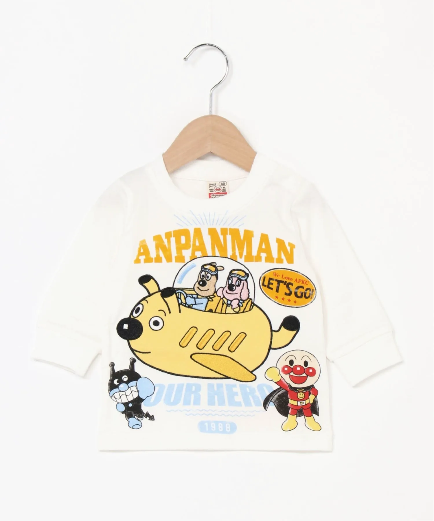 Футболка с длинным рукавом "Ведерко с сыром" Anpanman Kids Collection, Off-white — фото 2