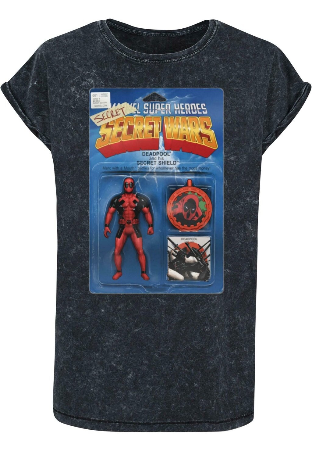 

Футболка с принтом DEADPOOL SECRET WARS ACTION FIGURE ABSOLUTE CULT, черный