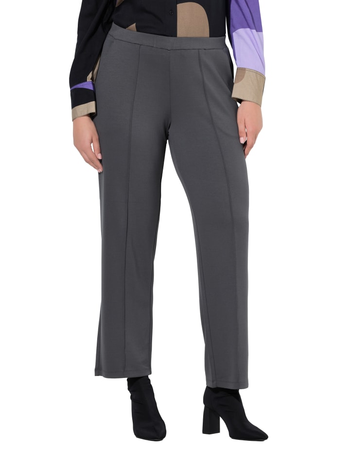 

Ulla Popken Брюки без шнурков антрацитового цвета