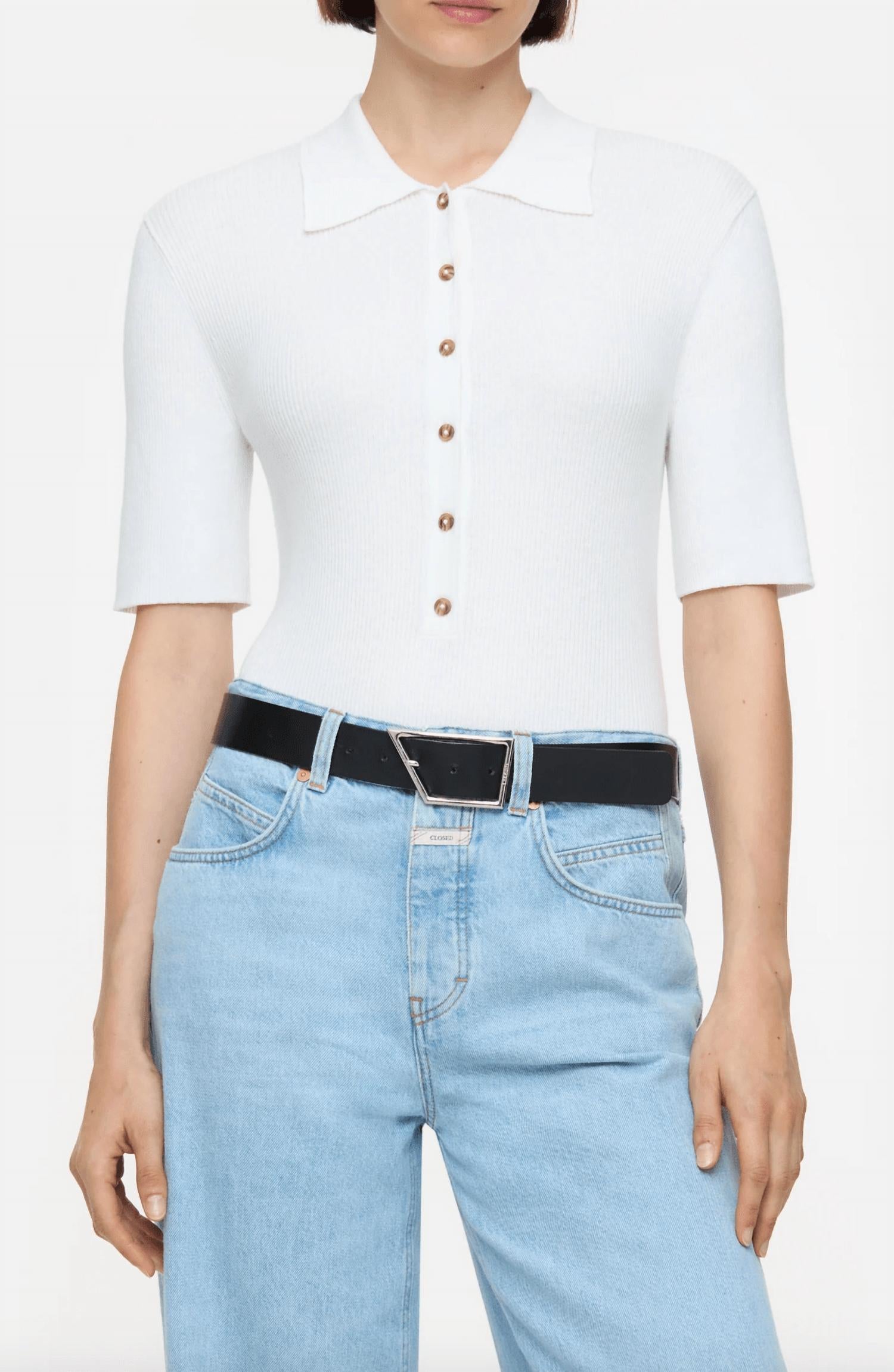 

Поло с коротким рукавом белое CLOSED