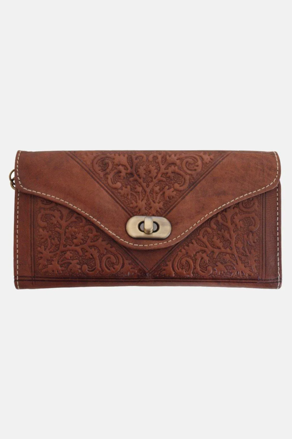 

Кожаный кошелек с тиснением втрое Berber Leather, мультиколор