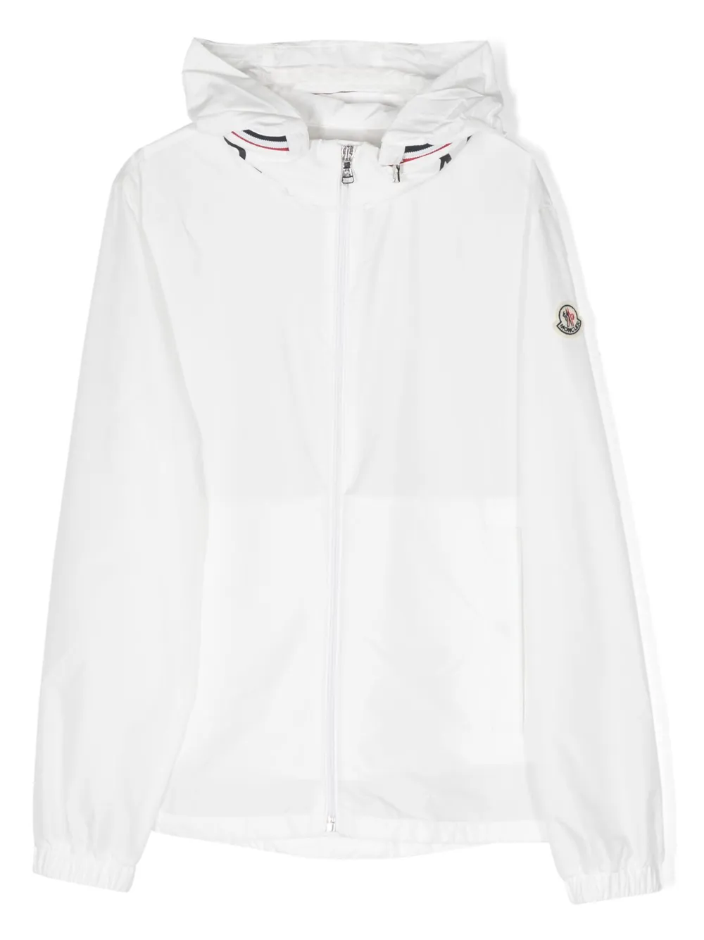 

Худи с нашивкой-логотипом Moncler Enfant, белый