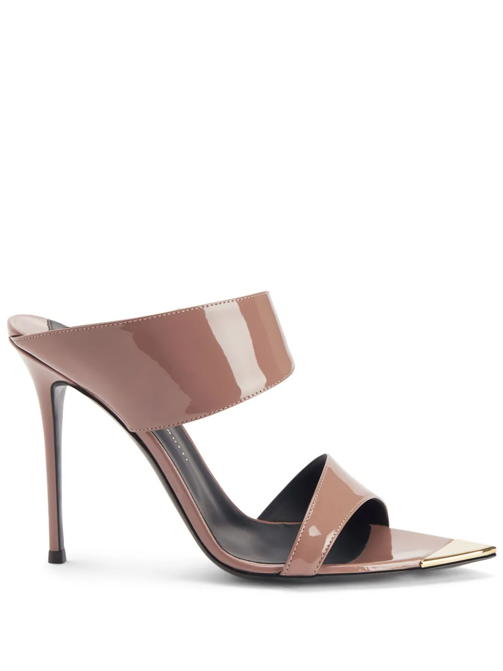 Лакированные мюли Intriigo Allure 90 Giuseppe Zanotti, нейтральный