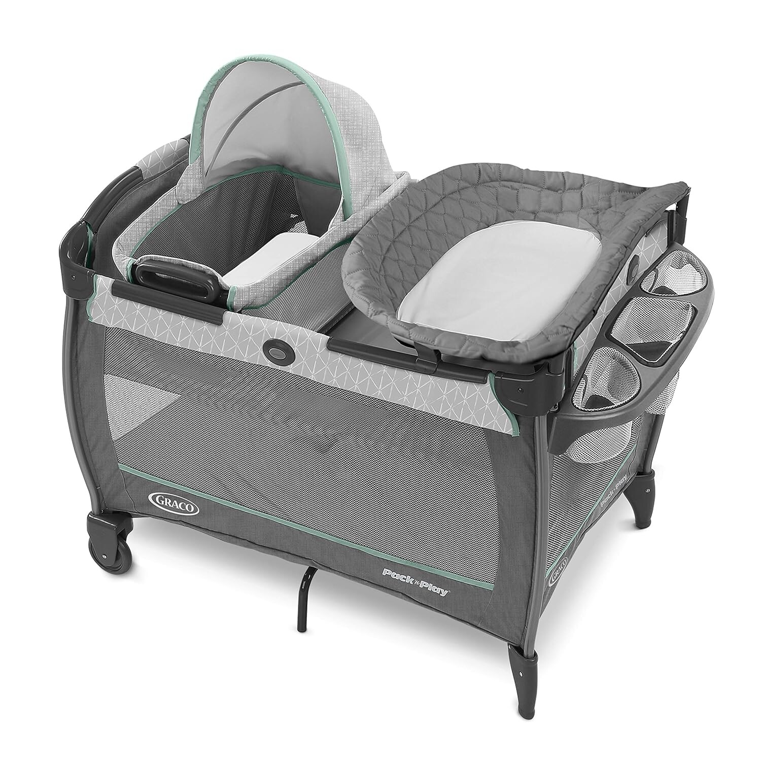 

Детская люлька Graco Pack 'n Play Close2Baby Playard с портативным устройством для смены подгузников и многим другим, Derby, Derby