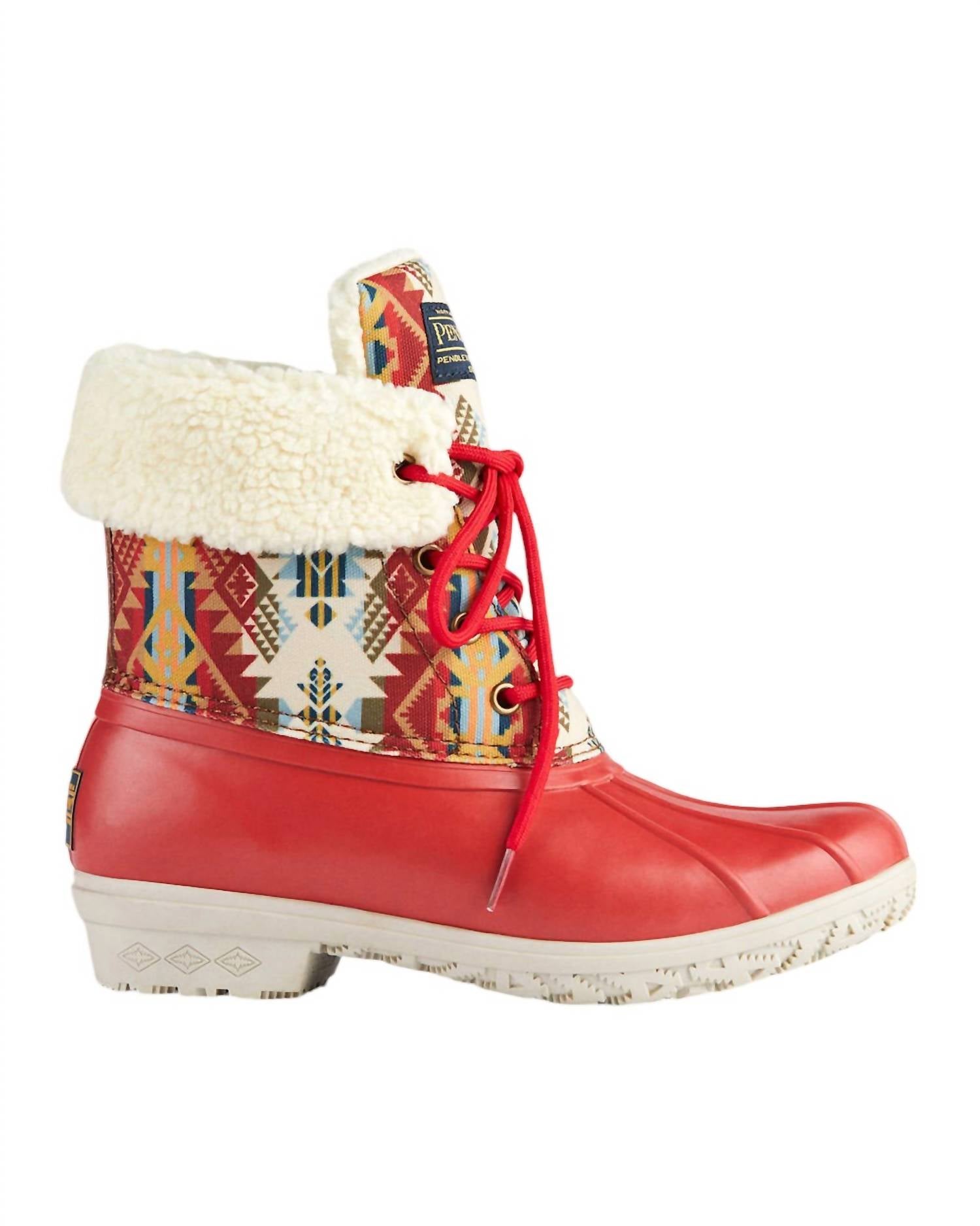 Женские классические зимние ботинки Journey West Duck в рубиновом цвете PENDLETON, цвет ruby — фото 2