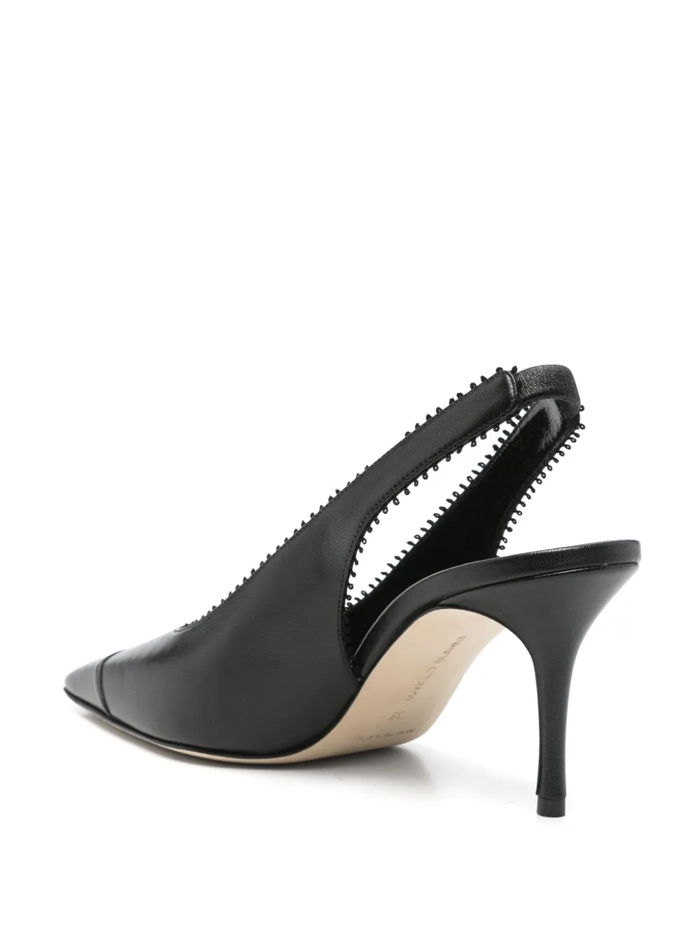 70-миллиметровые туфли с открытой пяткой Manolo Blahnik, черный — фото 3