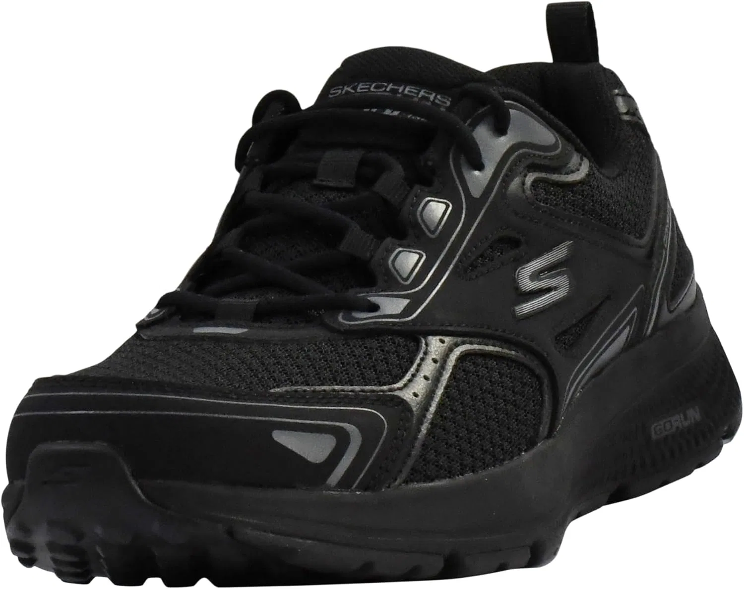 Мужские кроссовки Skechers Go Run Consistent, 3-Black Leather Synthetic Charcoal Trim